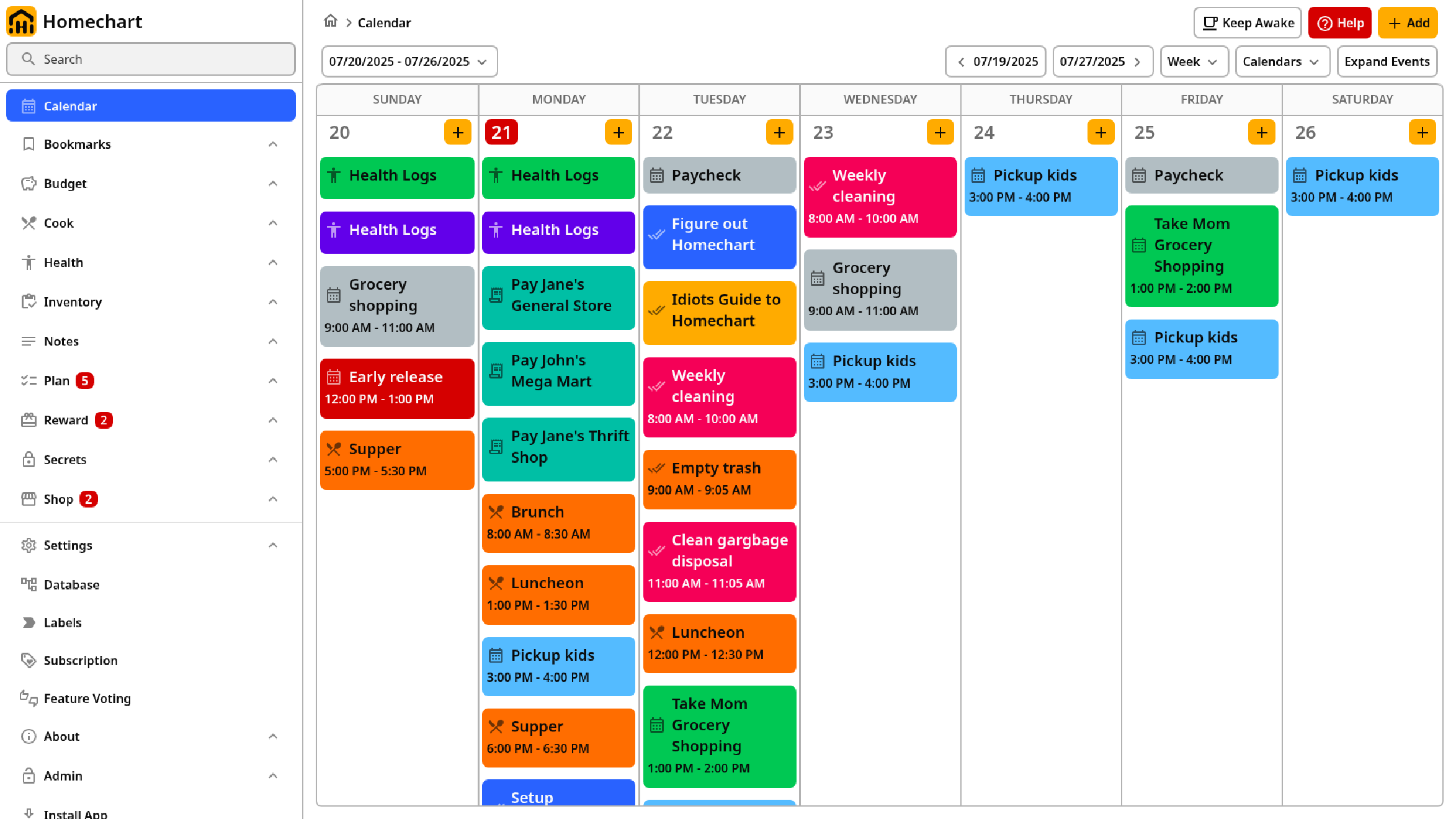 Calendar Week