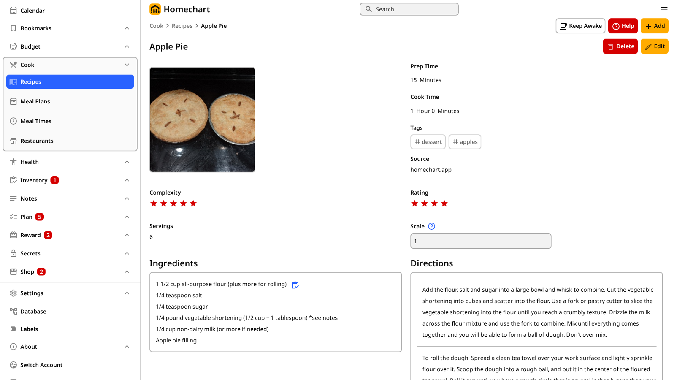 Cook Recipe